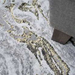 Gold Abstract Marble Pattern Hall Runner Rugs -Kukoon Rugs Store Hatton 20hat12 20 116 5B4 5D