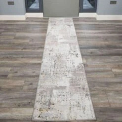 Modern Gold Abstract Distressed Hall Runner Rugs 9 Modern Gold Abstract Distressed Hall Runner Rugs -Kukoon Rugs Store Hatton 20hat12 20 93 5B1 5D