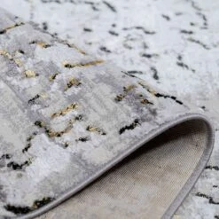 Modern Gold Abstract Distressed Hall Runner Rugs 12 Modern Gold Abstract Distressed Hall Runner Rugs -Kukoon Rugs Store Hatton 20hat12 20 93 5B4 5D