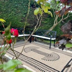 Jute Tone Aztec Outdoor Rug - Prele 14 Jute Tone Aztec Outdoor Rug - Prele -Kukoon Rugs Store IMG 1353