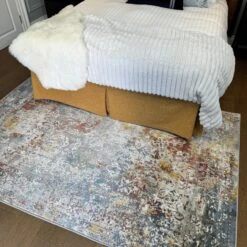 Rustic Colourful Boho Area Rug - Aiyana 15 Rustic Colourful Boho Area Rug - Aiyana -Kukoon Rugs Store IMG 4118