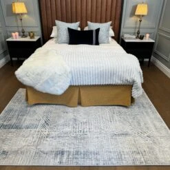 Modern Blue Distressed Abstract Living Room Rug - Astia 20 Modern Blue Distressed Abstract Living Room Rug - Astia -Kukoon Rugs Store IMG 4159