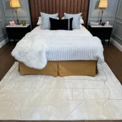 Soft Cream Abstract Rug - Aura -Kukoon Rugs Store IMG 4179