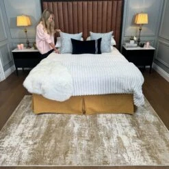 Distressed Beige Living Room Area Rug - Monroe -Kukoon Rugs Store IMG 4295