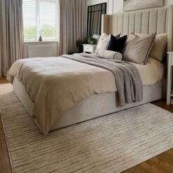 Warm White Linear Area Rug - Bowie -Kukoon Rugs Store IMG 4716