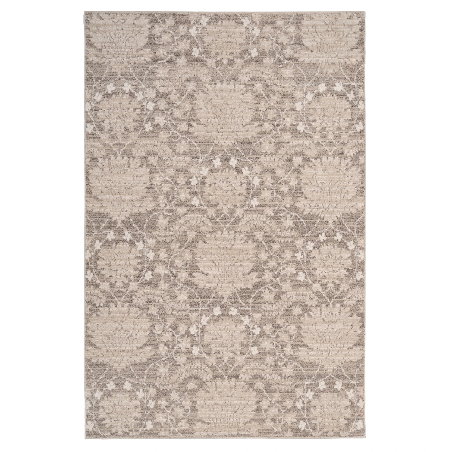 Neutral Floral Living Room Rug - Leonie 3 Neutral Floral Living Room Rug - Leonie