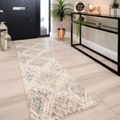 Natural Toned Diamond Hall Runner Rug 10 Natural Toned Diamond Hall Runner Rug -Kukoon Rugs Store Ikaro 20living 20rooms 20rugs 20 111
