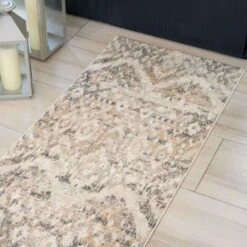 Distressed Grey Gold Diamond Hall Runner Rug -Kukoon Rugs Store Ikaro 20living 20rooms 20rugs 20 15 5B3 5D