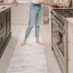 Grey Brush Strokes Area Rug - Nami -Kukoon Rugs Store Ishbel Nami Room web 2 Runner