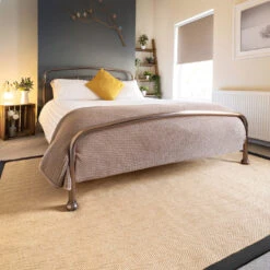 Black Border Jute Rug - Juliette Black -Kukoon Rugs Store Juliette Black Cotton Border Jute 2 Beige Plain Woven Bedroom Rug