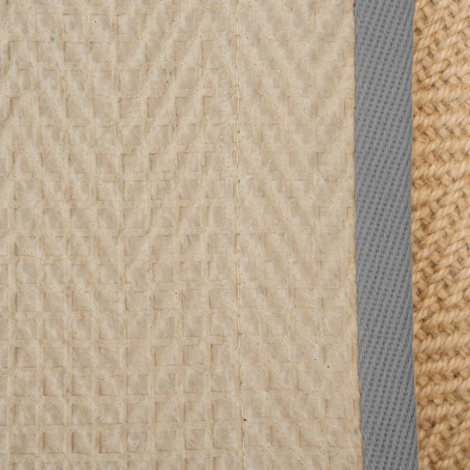 Grey Cotton Border Natural Hallway Jute Runner 9 Grey Cotton Border Natural Hallway Jute Runner - Image 7