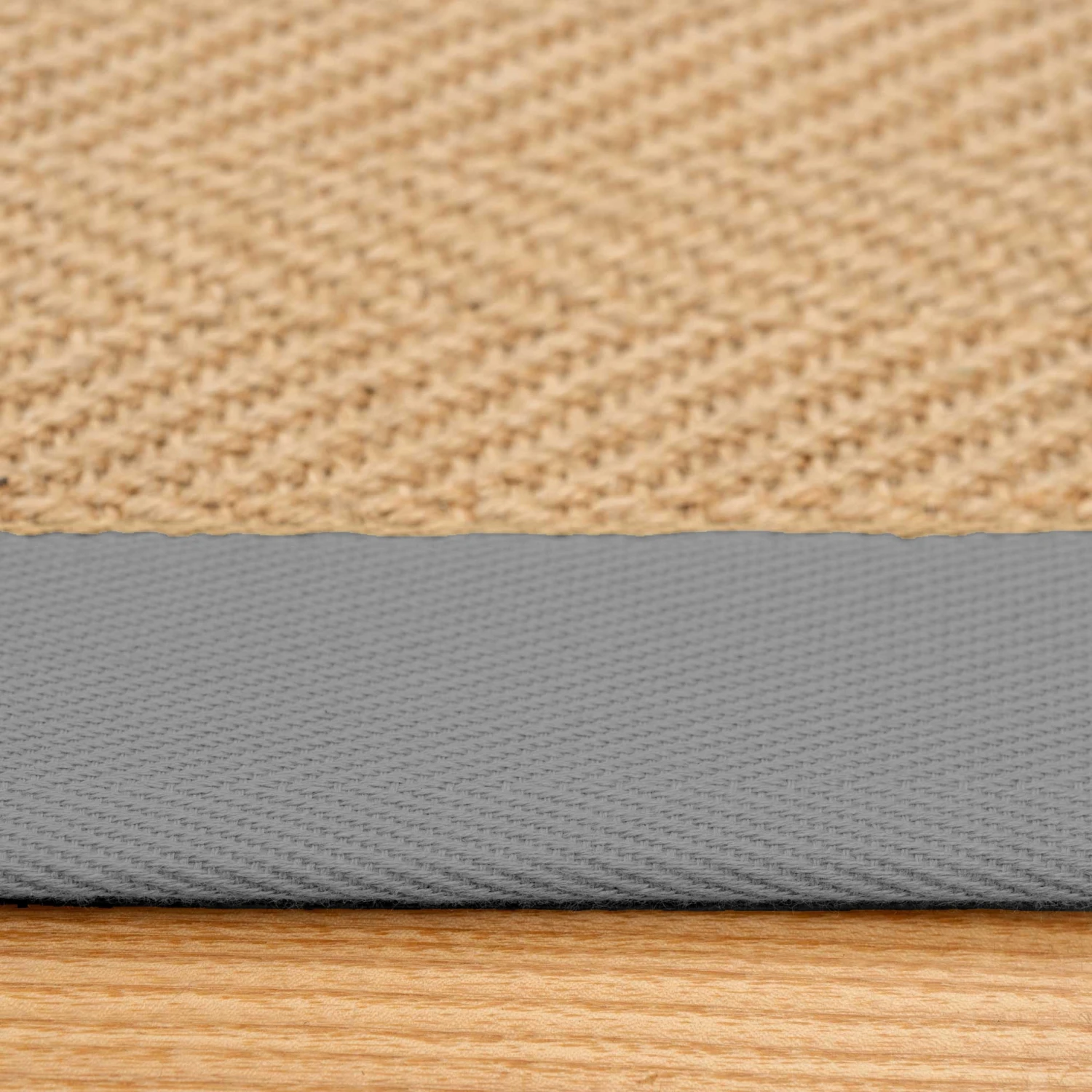 Grey Cotton Border Natural Hallway Jute Runner 8 Grey Cotton Border Natural Hallway Jute Runner - Image 6