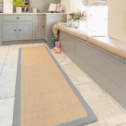 Grey Cotton Border Natural Hallway Jute Runner 12 Grey Cotton Border Natural Hallway Jute Runner -Kukoon Rugs Store JulietteGreyCottonBorderJute PlainWovenRunnerKitchenRugadjustednew 8f29eb46 2aeb 4962 bd4f 34b51aab5f34