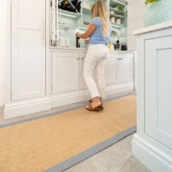 Grey Cotton Border Natural Jute Area Rug 13 Grey Cotton Border Natural Jute Area Rug -Kukoon Rugs Store JulietteGreyCottonBorderJute PlainWovenRunnerRoomWebKitchenRug 1 adjustednew