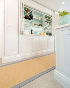 Grey Cotton Border Natural Hallway Jute Runner 11 Grey Cotton Border Natural Hallway Jute Runner -Kukoon Rugs Store JulietteGreyCottonBorderJute PlainWovenRunnerRoomWebKitchenRug 3 adjustednew