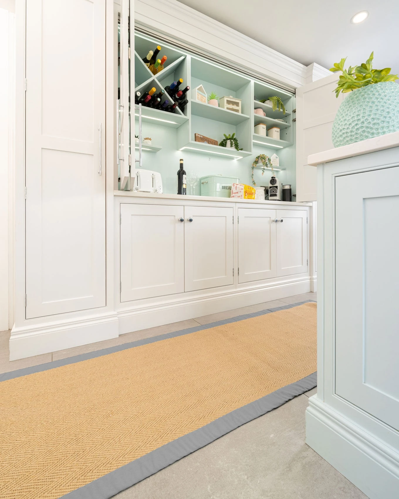 Grey Cotton Border Natural Hallway Jute Runner 4 Grey Cotton Border Natural Hallway Jute Runner - Image 2