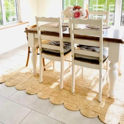 Natural Rounded Edge Jute Rug - Casper -Kukoon Rugs Store JuteBraidedCasperrug
