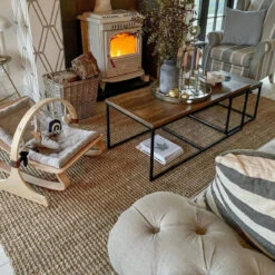 Rustic Jute Sisal Brown Natural Area Rugs - Boucle -Kukoon Rugs Store JuteInsta