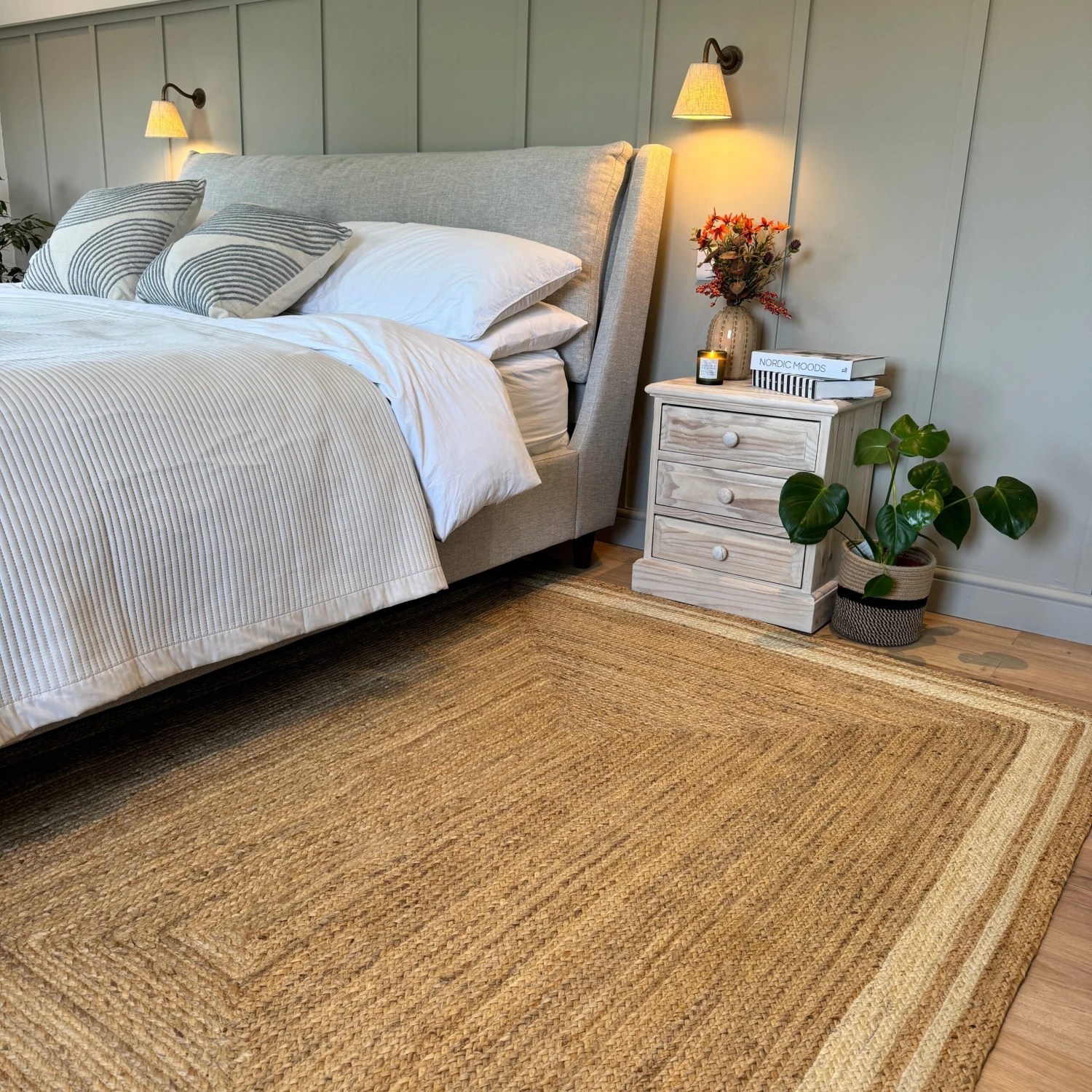 Natural Bordered Jute Rug - Laurel 4 Natural Bordered Jute Rug - Laurel - Image 3