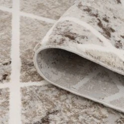 Soft Beige Geometric Rug - Valo 13 Soft Beige Geometric Rug - Valo -Kukoon Rugs Store Keisa Valo details 01196