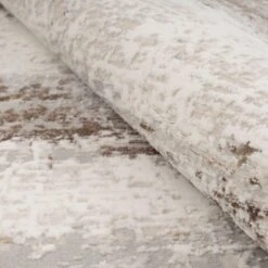 Soft Beige Modern Distressed Rug - Zoya -Kukoon Rugs Store Keisa Zoya details 00935
