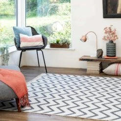 Reversible Cotton Cream Chevron Rug -Kukoon Rugs Store Kyoto 20Soft 20Cotton 20Rugs 20 197