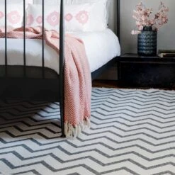 Reversible Cotton Cream Chevron Rug -Kukoon Rugs Store Kyoto 20Soft 20Cotton 20Rugs 20 197 5B1 5D