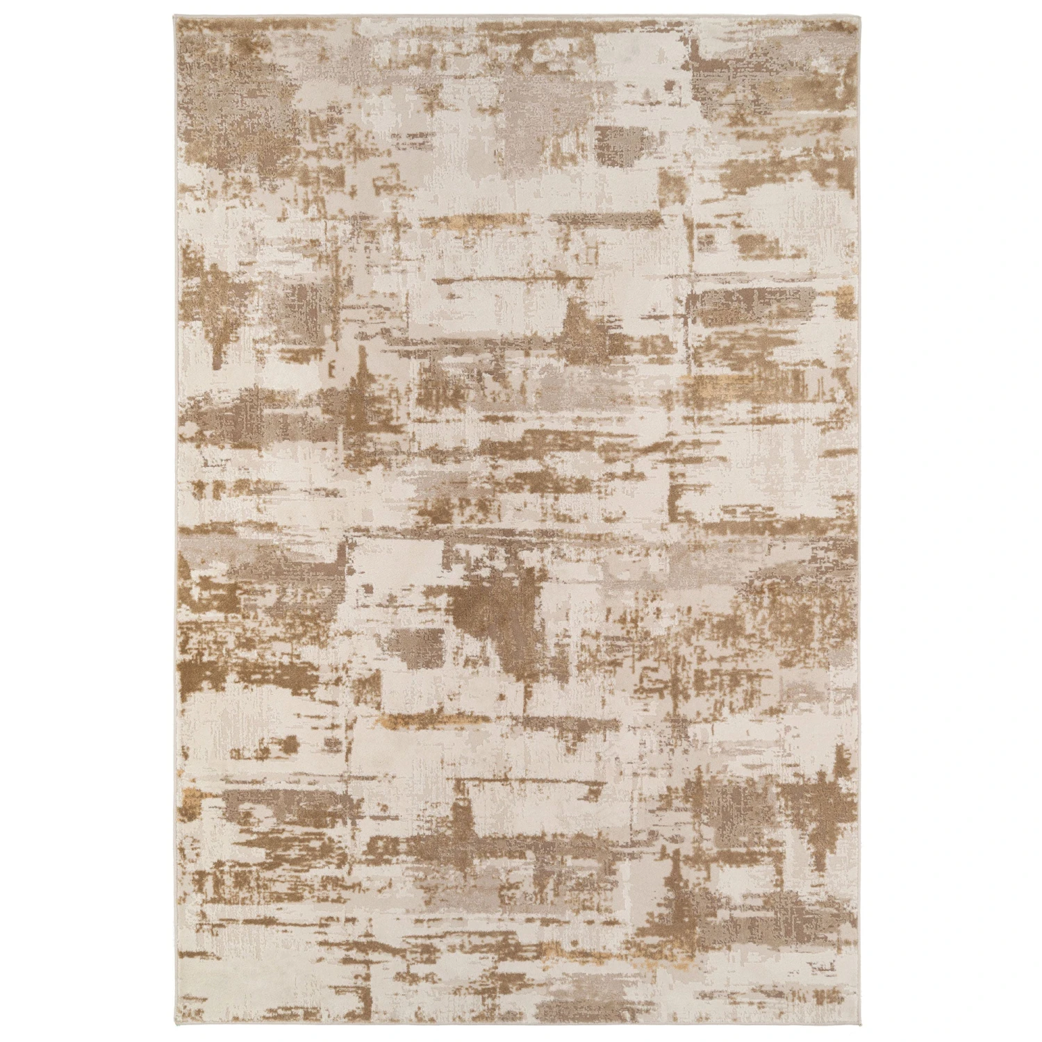 Distressed Brushstroke Beige Rug - Farah 3 Distressed Brushstroke Beige Rug - Farah