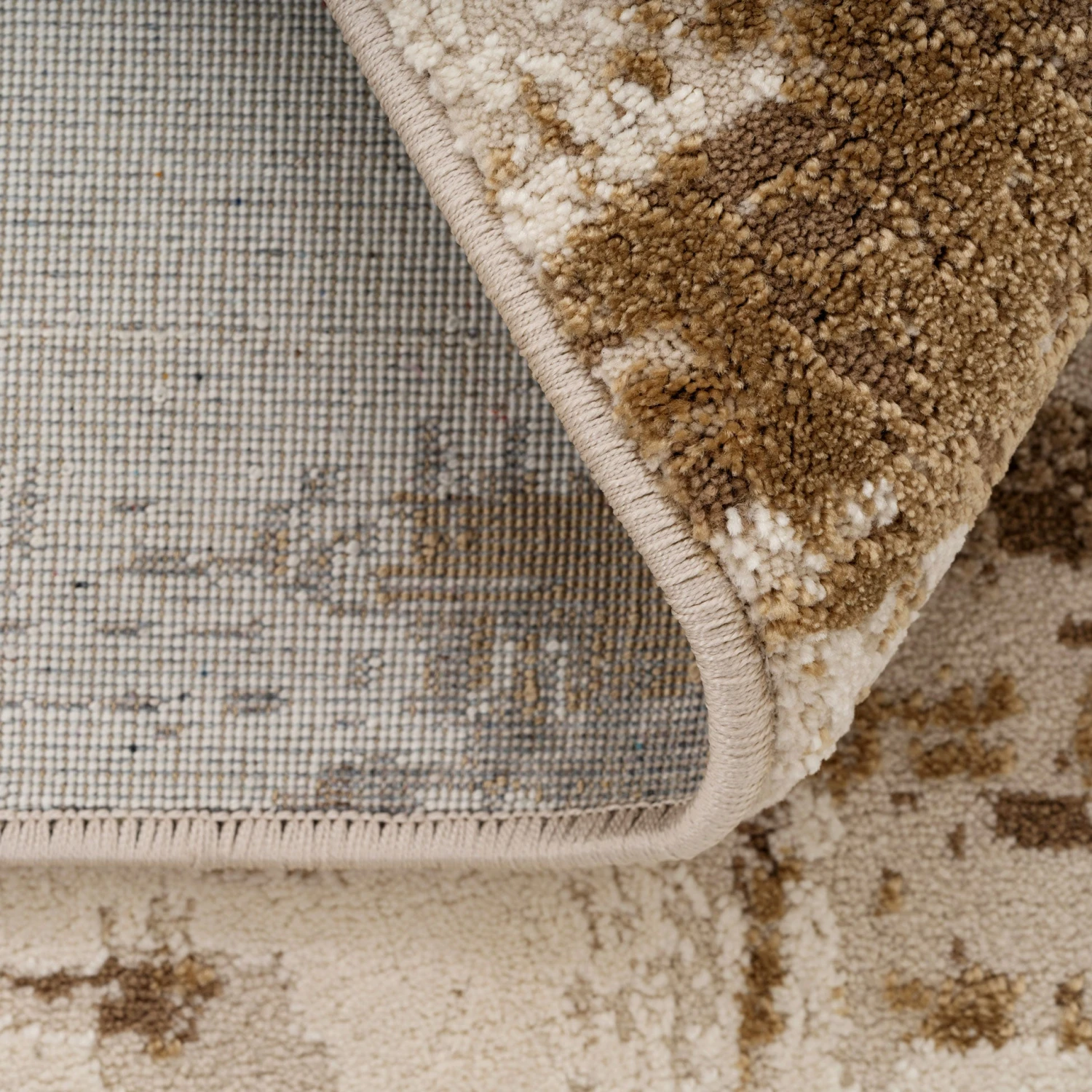 Distressed Brushstroke Beige Rug - Farah 6 Distressed Brushstroke Beige Rug - Farah - Image 4