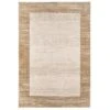 Beige Neutral Border Living Room Rug - Layla