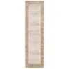 Beige Neutral Border Runner Rug 1 Beige Neutral Border Runner Rug -Kukoon Rugs Store Ludlow Layla Beige RR overhead SQ