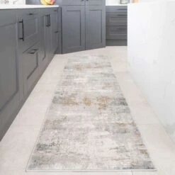 Modern Soft Grey Gold Distressed Abstract Hall Runner Rug 9 Modern Soft Grey Gold Distressed Abstract Hall Runner Rug -Kukoon Rugs Store Ludlow 20soft 20living 20room 20rug 20 110 5B1 5D