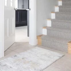 Modern Soft Grey Gold Distressed Abstract Hall Runner Rug 13 Modern Soft Grey Gold Distressed Abstract Hall Runner Rug -Kukoon Rugs Store Ludlow 20soft 20living 20room 20rug 20 110 5B5 5D