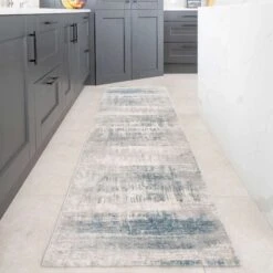 Soft Blue Distressed Abstract Kitchen Runner Rug -Kukoon Rugs Store Ludlow 20soft 20living 20room 20rug 20 38 5B1 5D