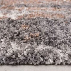 Brown Grey Distressed Mottled Shaggy Hall Runner Rug -Kukoon Rugs Store MURANO 20SHAGGY 20RUG 20234 20 106 5B2 5D