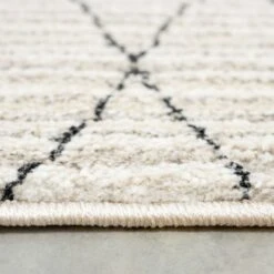 Cosy Soft Abstract Lined Beige Moroccan Berber Runner Rug 11 Cosy Soft Abstract Lined Beige Moroccan Berber Runner Rug -Kukoon Rugs Store Medini 20Cream 20Shaggy 20Rug 20 25 5B3 5D