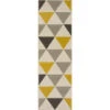 Yellow Grey Triangle Hall Runner Rug 1 Yellow Grey Triangle Hall Runner Rug -Kukoon Rugs Store Mila 2517 GL44 Runner Straight On 1