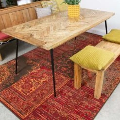 Patchwork Wine Hall Runner Rug 11 Patchwork Wine Hall Runner Rug -Kukoon Rugs Store Milan 1572 S52 0366 5B3 5D