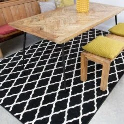 Black Moroccan Trellis Living Room Rug -Kukoon Rugs Store Milan 1799 BO11 Room Black Trellis Living Room Rug 2jpg 5B2 5D