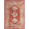 Red Traditional Kilim Living Room Rugs -Kukoon Rugs Store Milan 3218 SO55 Straight On Red Orange Traditional Warm Living Room Rug