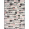 Pink Grey Modern Area Rug -Kukoon Rugs Store Milan 3602 RG22 Straight On Blush Pink Striped Living Room Rug 2 1