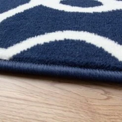 Navy Blue Modern Trellis Bedroom Rug -Kukoon Rugs Store Milan 3605 XO11 Room Navy Geometric Living Room Rugjpg 5B4 5D