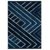 Navy Gold Art Deco Contempary Area Rug -Kukoon Rugs Store Milan 3694 X011 overhead