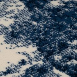 Navy Blue Distressed Living Room Rug -Kukoon Rugs Store Milan 3762 X033 overhead 5B4 5D