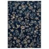 Navy Blue Gold Floral Living Room Rug 1 Navy Blue Gold Floral Living Room Rug -Kukoon Rugs Store Milan 3863 X011 05803 overhead final