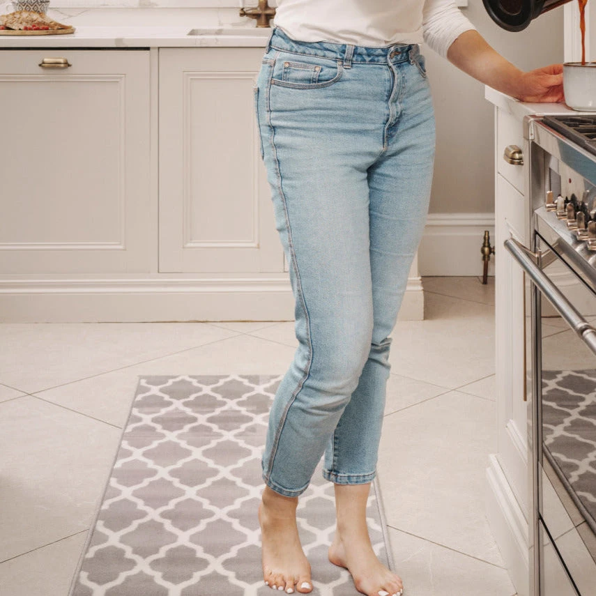 Trellis Silver Grey Durable Rug - Milan 12 Trellis Silver Grey Durable Rug - Milan - Image 10