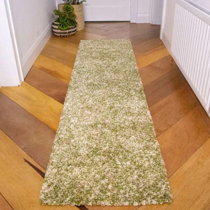 Mottled Mossy Fern Green Shaggy Rug 7 Mottled Mossy Fern Green Shaggy Rug - Image 5