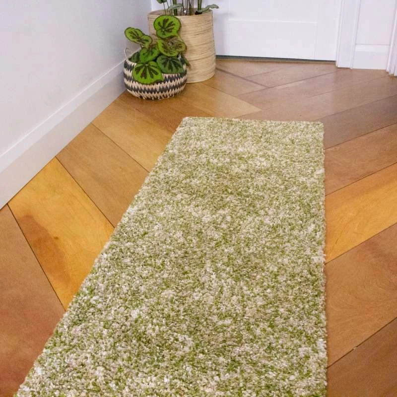 Mottled Mossy Fern Green Shaggy Rug 8 Mottled Mossy Fern Green Shaggy Rug - Image 6