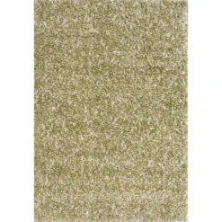 Mottled Mossy Fern Green Shaggy Rug