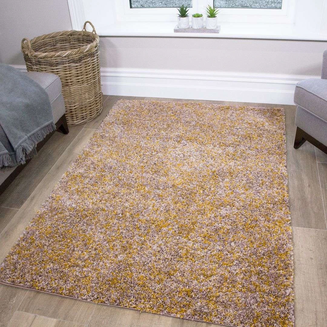 Mustard Soft Shaggy Living Room Rug 4 Mustard Soft Shaggy Living Room Rug - Image 2